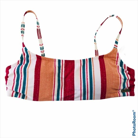 Roxy Womens Striped Hidden Underwire Bralette Bikini Top X-Small - Picture 4 of 7
